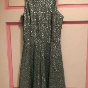 Dress the Population Sequin Dress in Silver